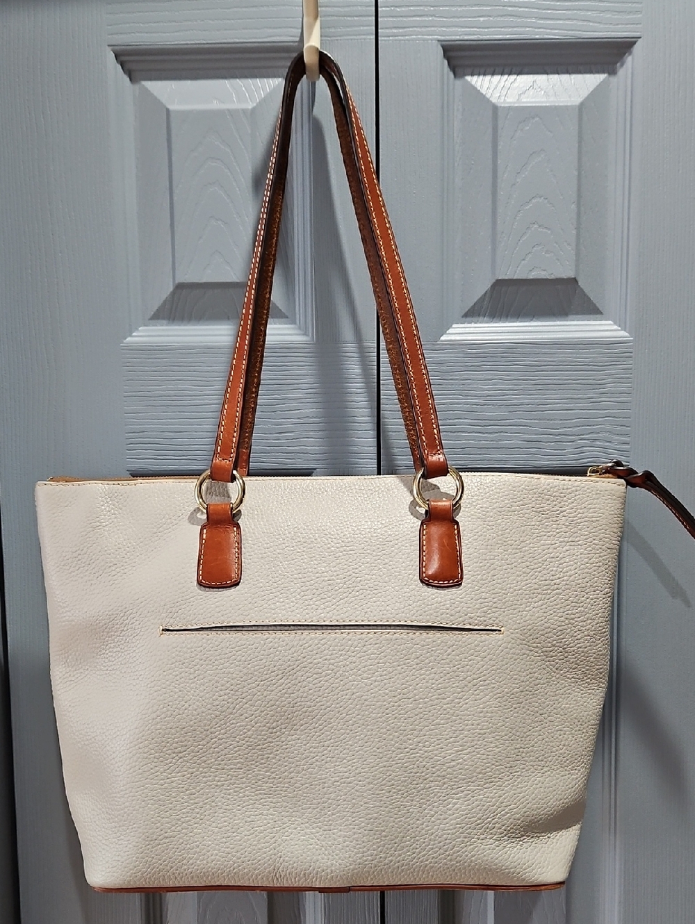 Dooney & Bourke Pebble Leather Wren Zip Tote Bag - Picture 2 of 15